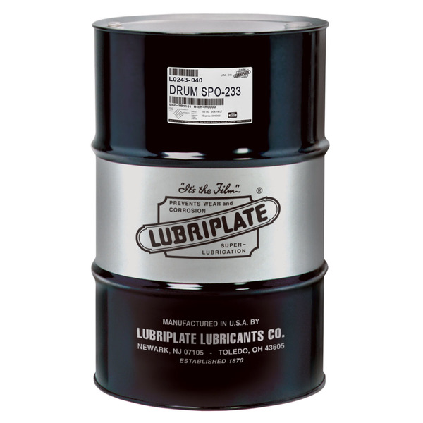 Lubriplate Spo-233, Drum, Iso-100 Tacky Fluid For Way And Bearing Applications L0243-040